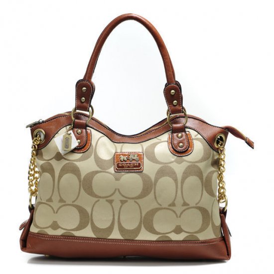 Coach Legacy Pinnacle Lowell In Signature Large Khaki Satchels ADW | Coach Outlet Canada